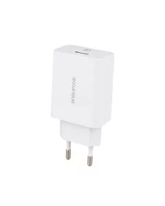Зарядний пристрій Borofone BA21A QC 3.0 18W + кабель micro-USB Білий (White)