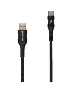 USB кабель Proove Braided Scount Type-C 2.4A 1м Чорний (Black)