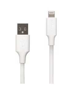 USB кабель Proove Striped Silicone Lightning 1м Білий (White)