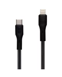 USB кабель XO NB-Q231A 27W 3A 1м Type-C to Lightning Чорний (Black)