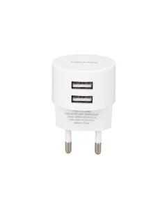 Зарядний пристрій Usams T20 (2 USB) 2.1A + кабель Lightning Білий (White)