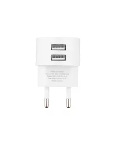 Зарядний пристрій Usams T20 (2 USB) 2.1A + кабель Lightning Білий (White)