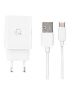 Зарядний пристрій Usams CC083 (USB) QC3.0 18A + кабель Lightning Білий (White)
