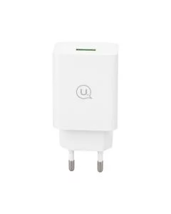 Зарядний пристрій Usams CC083 (USB) QC3.0 18A + кабель Lightning Білий (White)