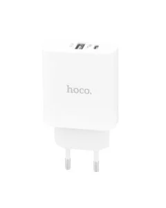 Зарядний пристрій Hoco C80A PD20W+QC3.0 + кабель Type-C to Lightning Білий (White)