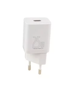 Зарядний пристрій Baseus Super Silicone PD Charger 25W + кабель Type-C to Type-C Білий (White)