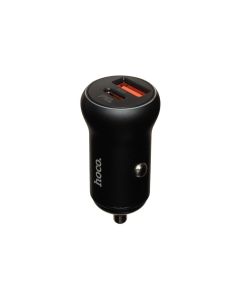 Автомобільний зарядний пристрій Hoco NZ5 Smooth road 30W/QC3.0 + кабель Type-C Чорний (Black)