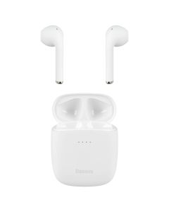 Бездротові навушники вкладиші Baseus W04 Білі (White)