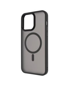Чехол-накладка для iPhone 14 Pro Max TPU+PC с металлическими кнопками MagSafe Черный (Black)