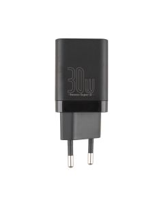 Зарядний пристрій Baseus Super Si Pro Quick Charger Type-C + USB 30W Чорний (Black)