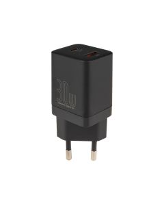 Зарядний пристрій Baseus Super Si Pro Quick Charger Type-C + USB 30W Чорний (Black)