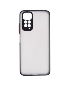 Чехол накладка для Xiaomi Redmi Note 11 Frame (Matte PCTPU) MakeFuture Черный (Black)