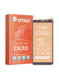 Захисне скло для Samsung A01 Core Ceramic Matte Чорне (Black) Тех. KP