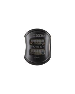 Автомобільний зарядний пристрій Moxom 2USB 3.4A KC-12 + кабель Micro-USB Чорний (Black)