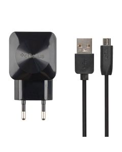 Зарядний пристрій Gelius Ultra Prime GU-HC02 2USB 2.1A + кабель Micro-USB Чорний (Black)