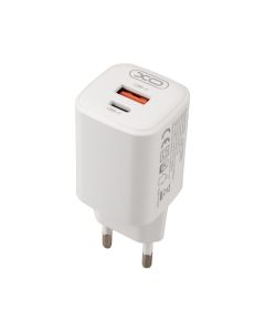 Зарядний пристрій XO L96 30W/1USB 1Type-C + кабель Type-C to Type-C Білий (White)
