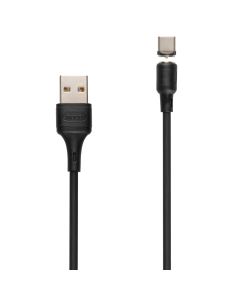 USB кабель Hoco X52 Sereno Magnetic 3A Type-C Чорний (Black) 1м