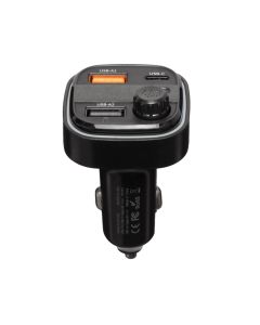 Fm-модулятор XO BCC-08 USB+PD QC3.0 18W 3A Bluetooth Чорний (Black)