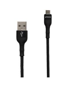 USB кабель Proove Weft Micro USB 2.4A 1м Чорний