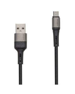 USB кабель Glasscove Braid 3A Micro-USB 1м Чорний (Black)