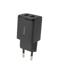 Зарядний пристрій Baseus Compact 10.5W 2USB Чорний (Black)