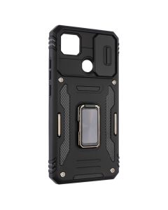 Чохол накладка для Xiaomi Redmi 9C/10A Camshield Army Ring Чорна (Black)