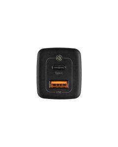Зарядний пристрій Baseus Gan2 Lite Quick Charger 65W (1Type-C + 1USB) Чорний (Black)