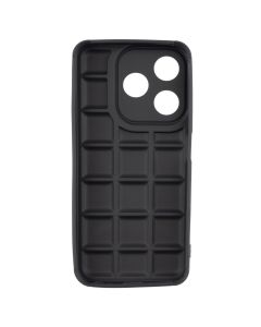 Чехол накладка для TECNO Spark 10/10C Quadrate Case Черный (Black)