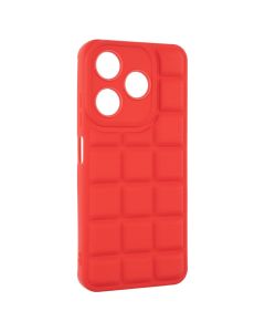 Чехол-накладка для TECNO Spark 10/10C Quadrate Case Красный (Red)