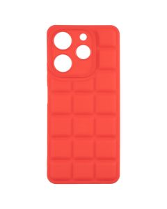 Чохол накладка для TECNO Spark 10 Pro Quadrate Case Червона (Red)