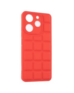 Чохол накладка для TECNO Spark 10 Pro Quadrate Case Червона (Red)