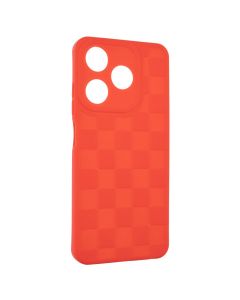 Чехол накладка для TECNO Spark 10/10C Chess Case Красный (Red)