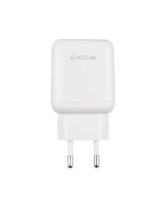 Зарядний пристрій AccLab AL-TC220 (1USB + 1USB-C) Білий (White)
