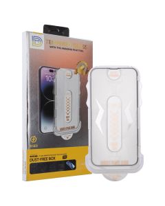 Захисне скло для iPhone 13 Pro Max/14 Plus DM Dust-Free 3D Чорне (Black)