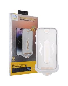 Защитное стекло для iPhone 14 Pro Max/15 Plus/16 Plus DM Dust-Free 3D Черное (Black)