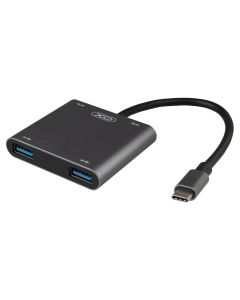 USB хаб XO HUB012B 4в1 Черный (Black)