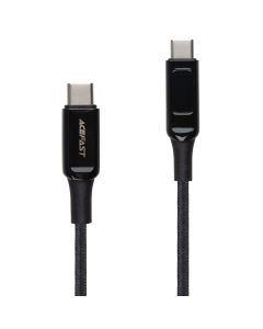 USB кабель Acefast C6-03 Nylon Type-C to Type-C 5A 100W 2м Чорний (Black)