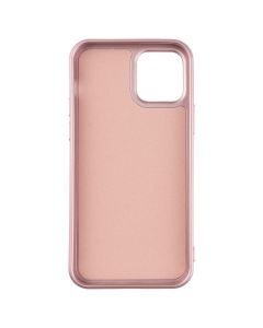 Чехол накладка для iPhone 12/12 Pro METALLIC Case Розовый (Pink)