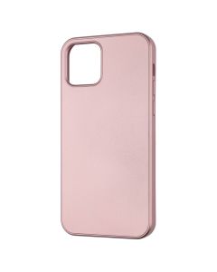 Чехол накладка для iPhone 12/12 Pro METALLIC Case Розовый (Pink)