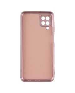 Чехол накладка для Samsung A12/M12 METALLIC Case Розовый (Pink)