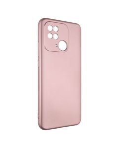 Чохол накладка для Xiaomi Redmi 10C METALLIC Case Рожева (Pink)