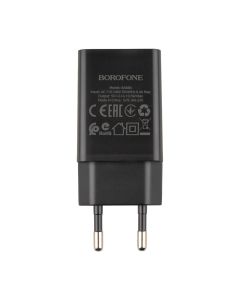Зарядний пристрій Borofone BA68A (1 USB) 2.1A + кабельType-C Чорний (Black)