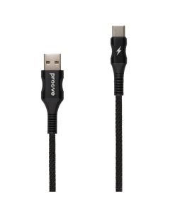 USB кабель Proove Braided Scount Type-C 2.4A 1м Чорний (Black)