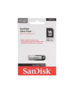 USB Флеш SanDisk Ultra Flair 150Mb/s (USB 3.0) 16Gb Срібна (Silver)