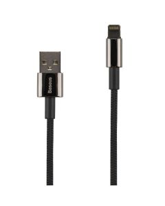 USB кабель Baseus Tungsten Gold Fast Charging 2.4A 2м Lightning Чорний (Black)