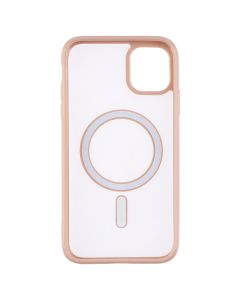 Чехол накладка для iPhone 11 Clear Color MagSafe Case Розовый (Pink)