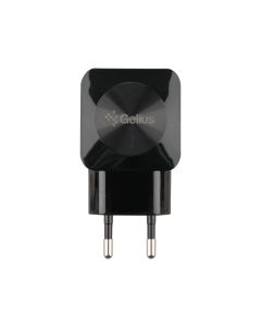 Зарядний пристрій Gelius Ultra Prime GU-HC02 (2 USB) 2.1A + кабель Type-C Чорний (Black)