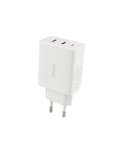 Зарядний пристрій Baseus Compact Quick Charger 30W QC+PD (1USB-C + 2USB) Білий (White)