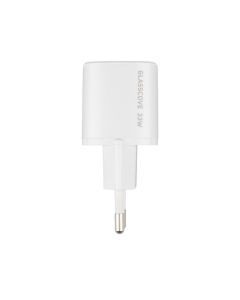 Зарядний пристрій Glasscove TC-099BPQ33 33W GaN (USB + USB-C) Білий (White)