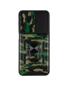 Чохол накладка для Samsung A23 5G Зелена Camouflage Camshield Serge Ring (Green Camouflage)